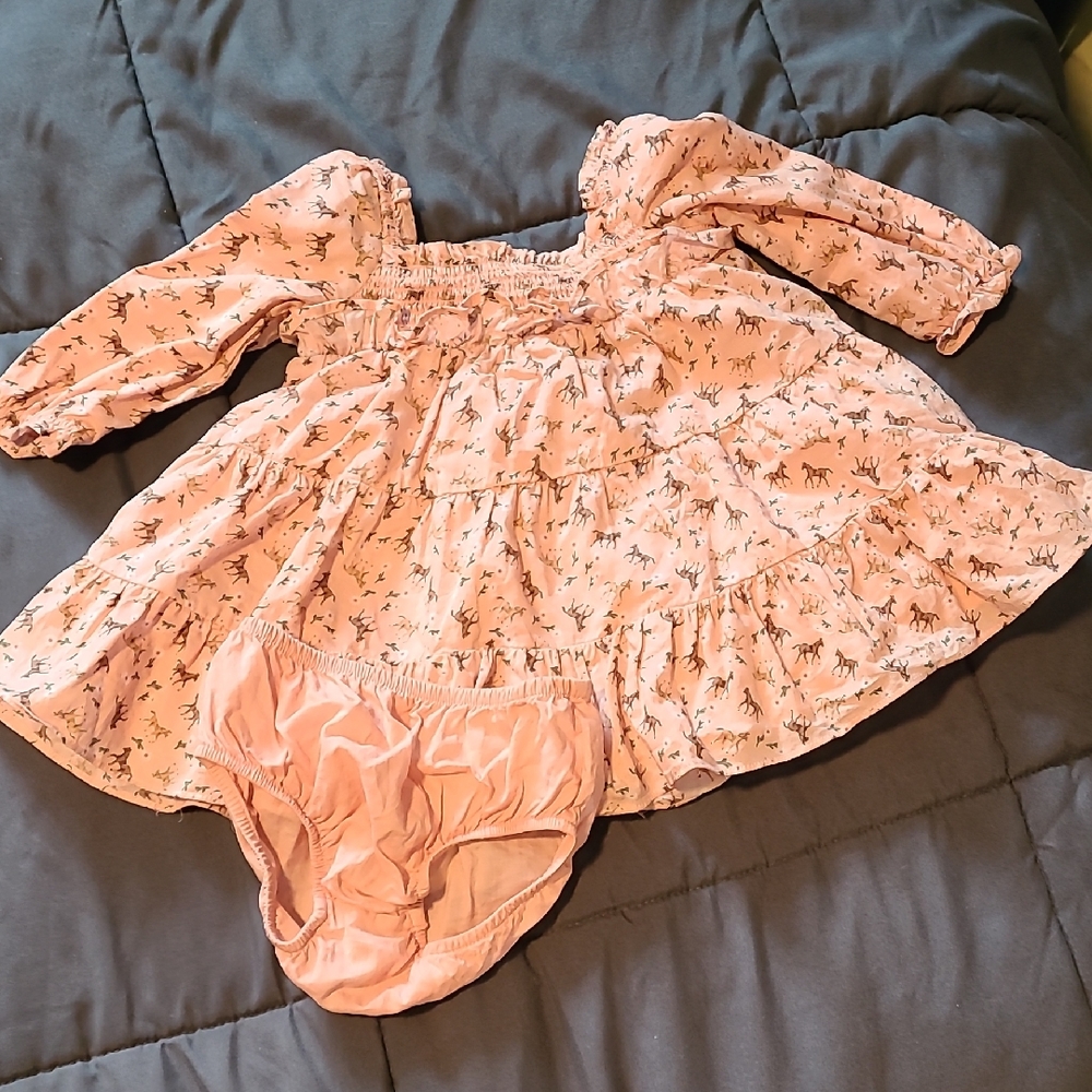 Janie and Jack Floral Baby Dress with Ruffles